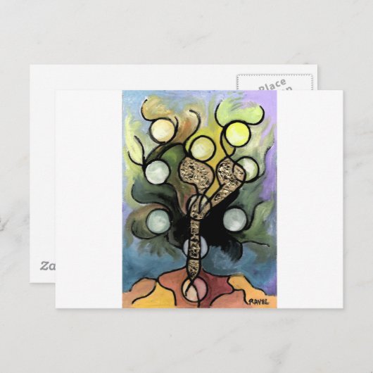 Lebensbaum Postkarte (Vorne/Hinten)