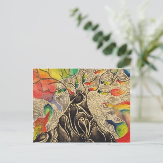 Lebensbaum Postkarte (Stehend Vorderseite)