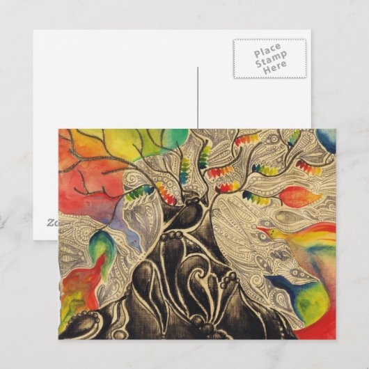 Lebensbaum Postkarte (Vorne/Hinten)