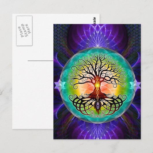 Lebensbaum Postkarte (Vorne/Hinten)