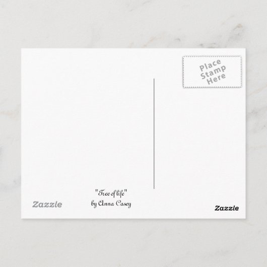 Lebensbaum Postkarte (Rückseite)