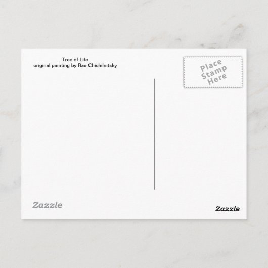 Lebensbaum Postkarte (Rückseite)