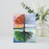 Lebensbaum Postkarte (Stehend Vorderseite)