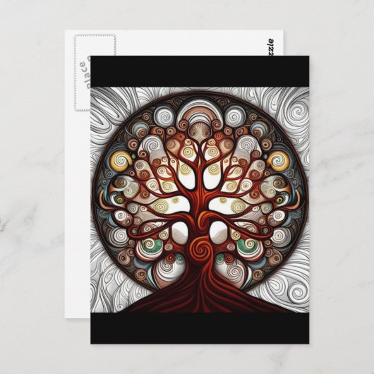 Lebensbaum Postkarte (Vorne/Hinten)