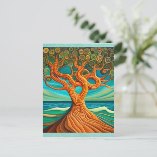 Lebensbaum Postkarte (Stehend Vorderseite)