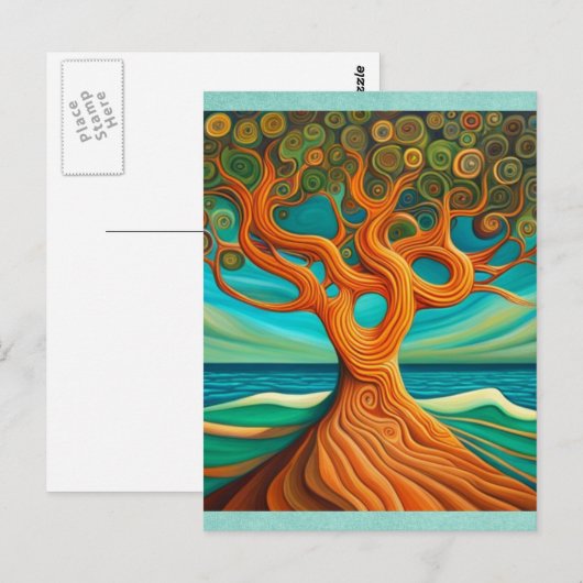 Lebensbaum Postkarte (Vorne/Hinten)