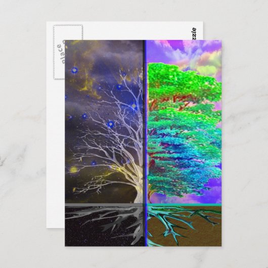 Lebensbaum Postkarte (Vorne/Hinten)