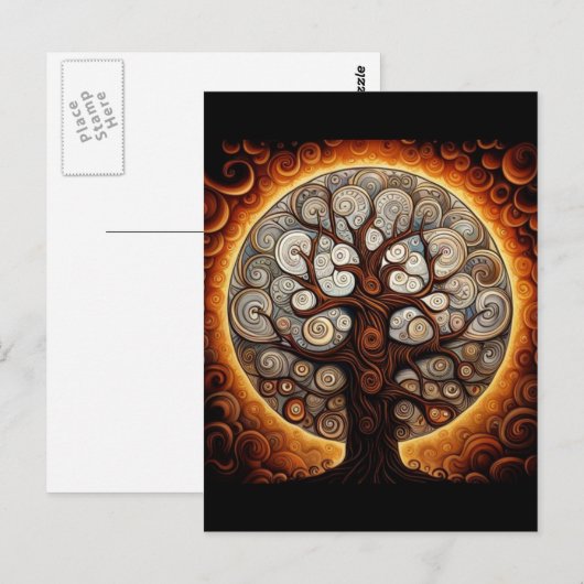 Lebensbaum Postkarte (Vorne/Hinten)