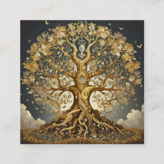 Lebensbaum Quadratische Visitenkarte (Vorderseite)