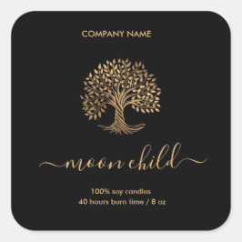 Lebensbaum Quadratischer Aufkleber