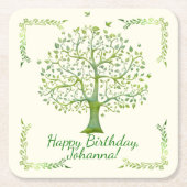 Lebensbaum Rechteckiger Pappuntersetzer (Vorderseite)