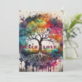 LEBENSBAUM. Ruhe, Liebe (bearbeitbare Karte) Dankeskarte (Stehend Vorderseite)