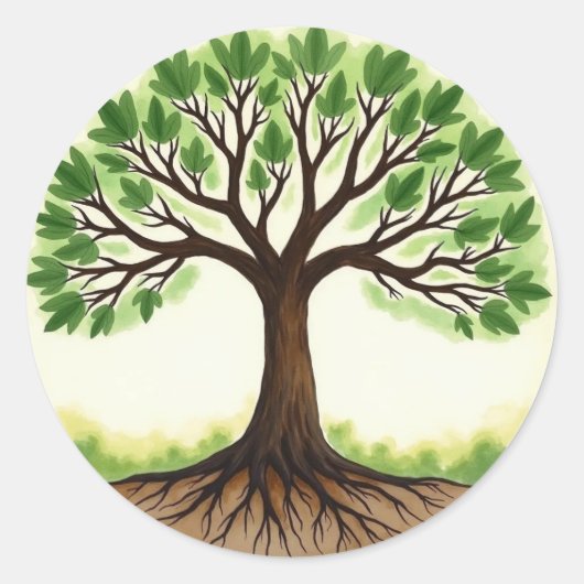 Lebensbaum Runder Aufkleber (Vorderseite)