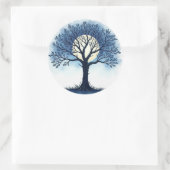 Lebensbaum Runder Aufkleber (Tasche)