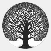 Lebensbaum Runder Aufkleber (Vorderseite)
