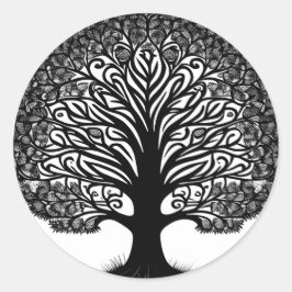 Lebensbaum Runder Aufkleber