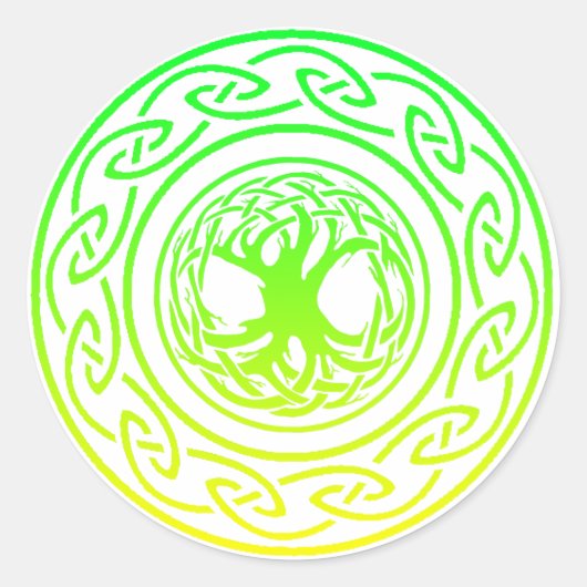 Lebensbaum Runder Aufkleber (Vorderseite)