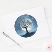 Lebensbaum Runder Aufkleber (Umschlag)