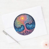 LEBENSBAUM RUNDER AUFKLEBER (Umschlag)