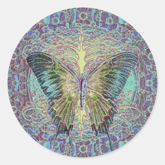 Lebensbaum Runder Aufkleber (Vorderseite)