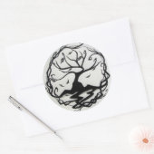 Lebensbaum Runder Aufkleber (Umschlag)