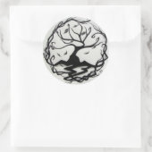 Lebensbaum Runder Aufkleber (Tasche)