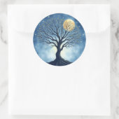 Lebensbaum Runder Aufkleber (Tasche)