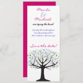Lebensbaum Save the Date Einladung Hochzeit (Vorne/Hinten)