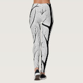 Lebensbaum schwarz & weiß leggings (Rückseite)