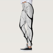 Lebensbaum schwarz & weiß leggings (Links)