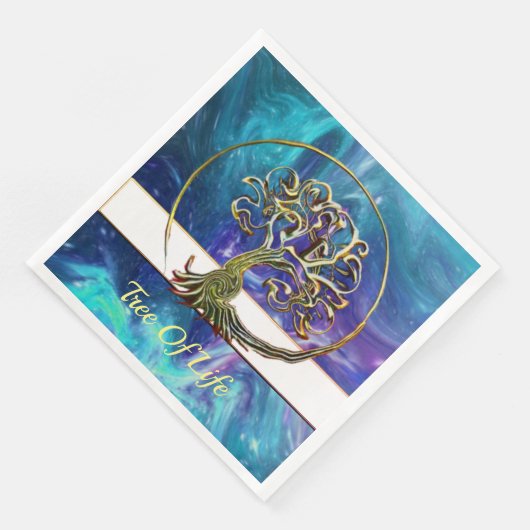 Lebensbaum Serviette (Ecke)
