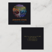 Lebensbaum Silberschwirl Quadratische Visitenkarte (Vorne/Hinten)