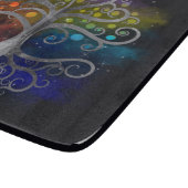 Lebensbaum Silberschwirl Schneidebrett (Ecke)