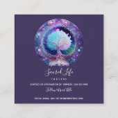 Lebensbaum | Startnight Quadratische Visitenkarte (Rückseite)