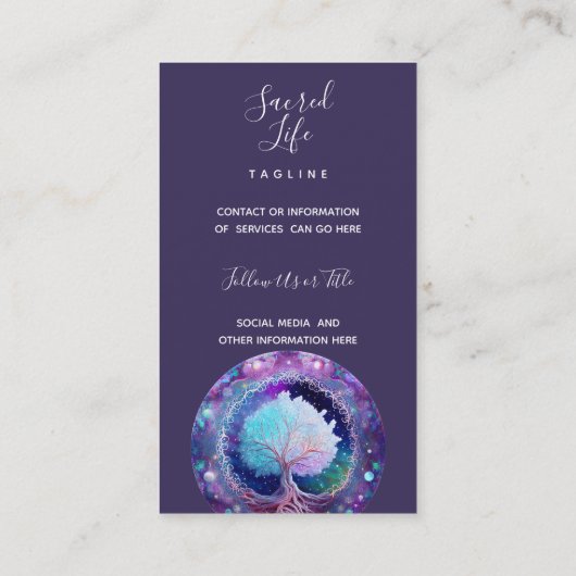 Lebensbaum | Startnight Visitenkarte (Rückseite)