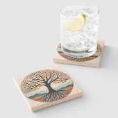 Lebensbaum Steinuntersetzer (Seitenansicht)