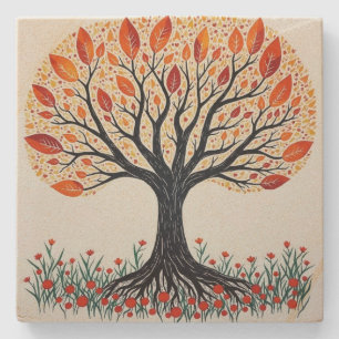 Lebensbaum Steinuntersetzer