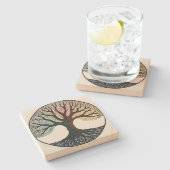 Lebensbaum Steinuntersetzer (Seitenansicht)