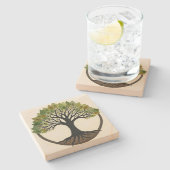 Lebensbaum Steinuntersetzer (Seitenansicht)