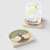 Lebensbaum Steinuntersetzer (Seitenansicht)