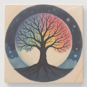 Lebensbaum Steinuntersetzer