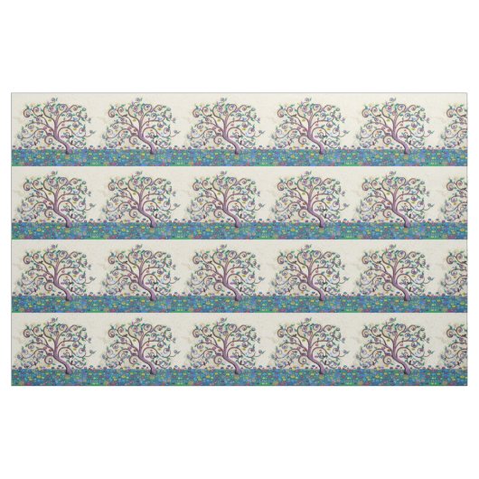 Lebensbaum Stoff (Fat Quarter (45,7 x 55,9 cm))