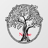 Lebensbaum Thunder_Cove Fensteraufkleber (Blatt)