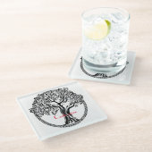 Lebensbaum Thunder_Cove Glasuntersetzer (Schrägansicht)