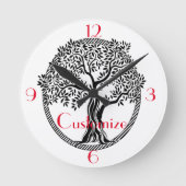 Lebensbaum Thunder_Cove Runde Wanduhr (Vorderseite)