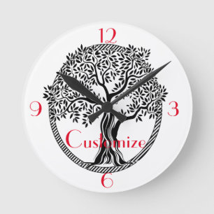 Lebensbaum Thunder_Cove Runde Wanduhr