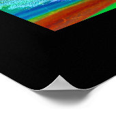 Lebensbaum und Regenbogen Poster (Ecke)