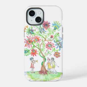 Lebensbaum und Tänzer iPhone 15 Hülle