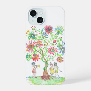Lebensbaum und Tänzer iPhone 15 Hülle