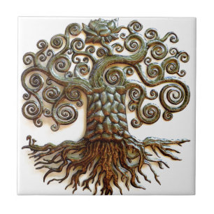 LEBENSBAUM VINTAGE-KUNST FLIESE